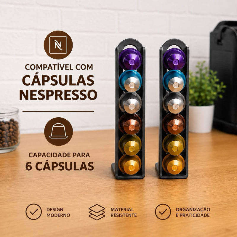 Porta Cápsulas Nespresso Vertical 6 Cápsulas | Cafelle