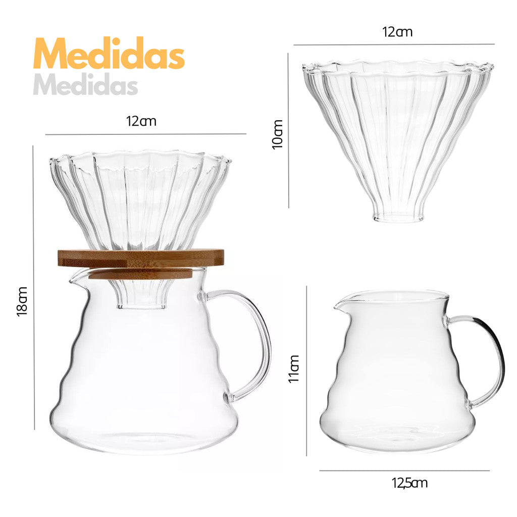 Conjunto Passador V60 com Jarra de Vidro - detalhe 2