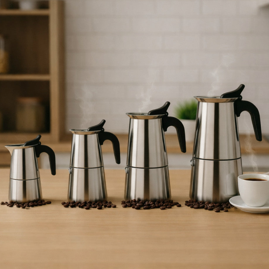 Cafeteira Italiana Moka em Inox - detalhe 2