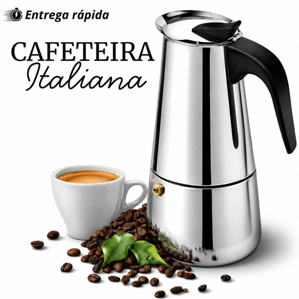 Cafeteira Italiana Moka em Inox | Cafelle