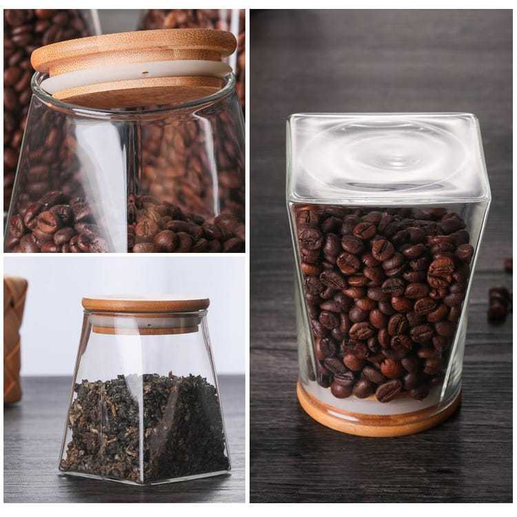 Pote Borossilicato com Tampa de Bambu 350ml - detalhe 3