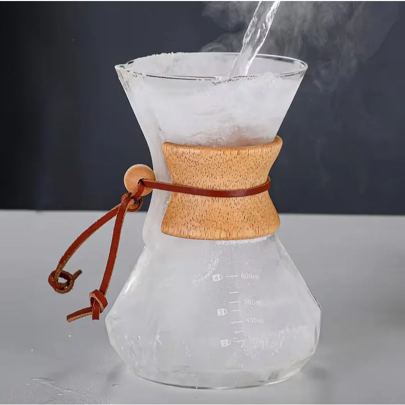 Servidor de Café Borossilicato com Madeira 400ml - detalhe 2