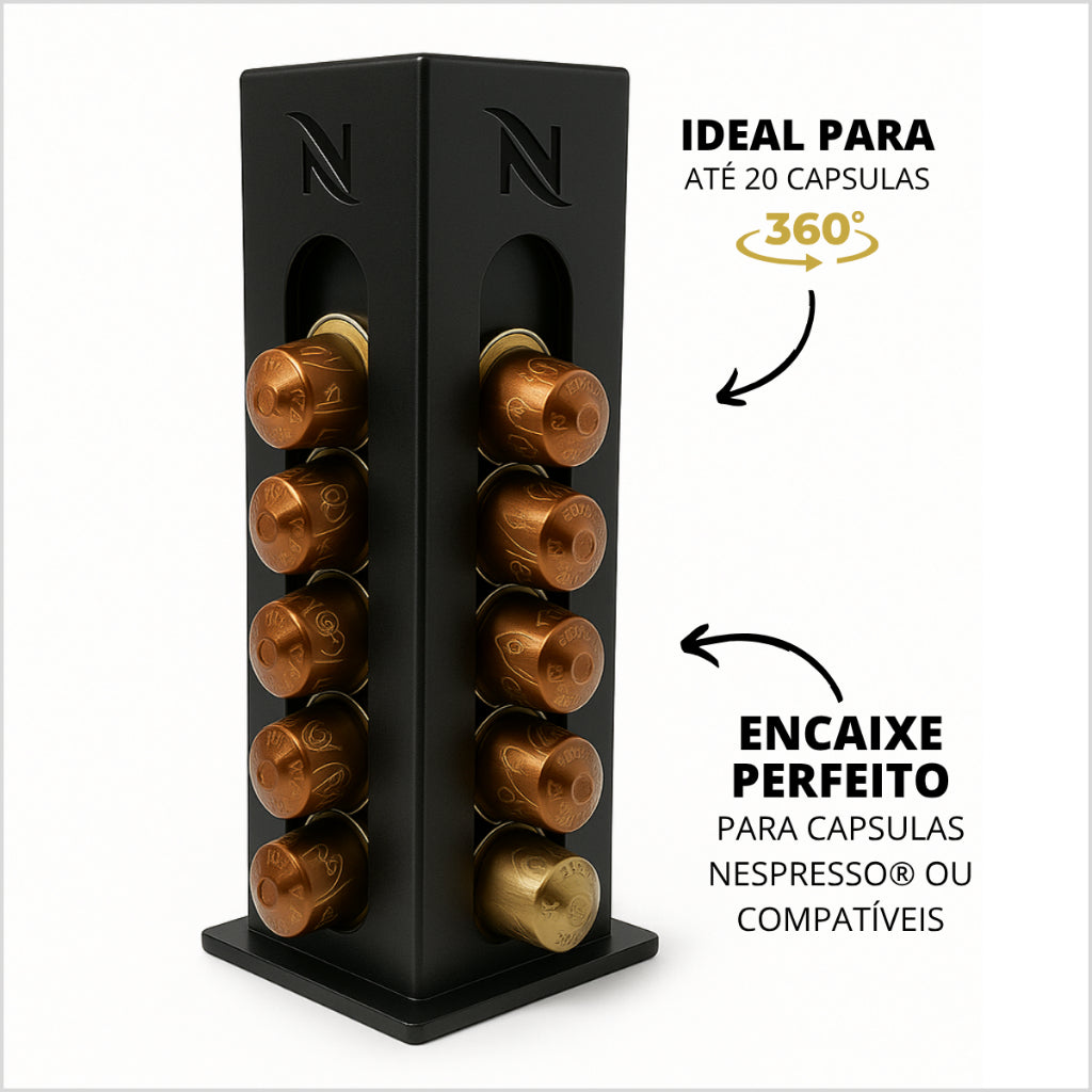 Porta Cápsulas Torre Nespresso em MDF - detalhe 2
