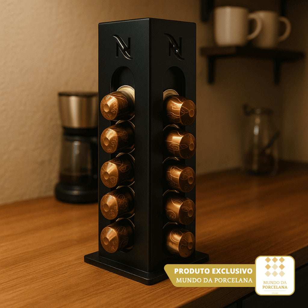 Porta Cápsulas Torre Nespresso em MDF - detalhe 3