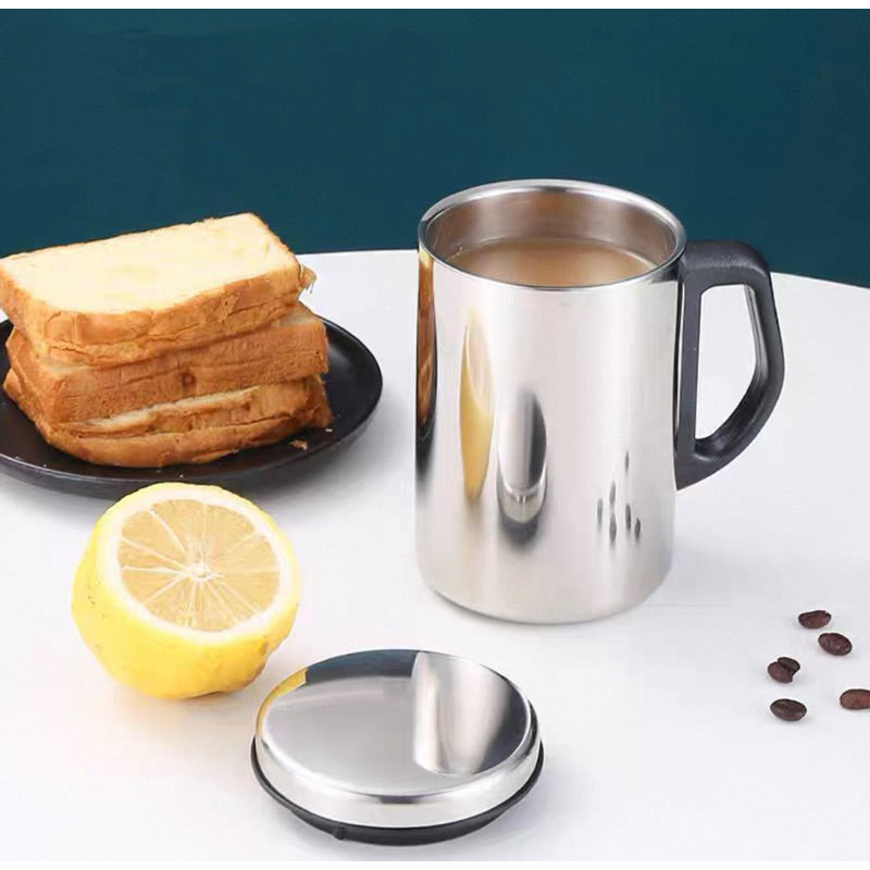Caneca Inox Parede Dupla com Tampa 350ml | Cafelle
