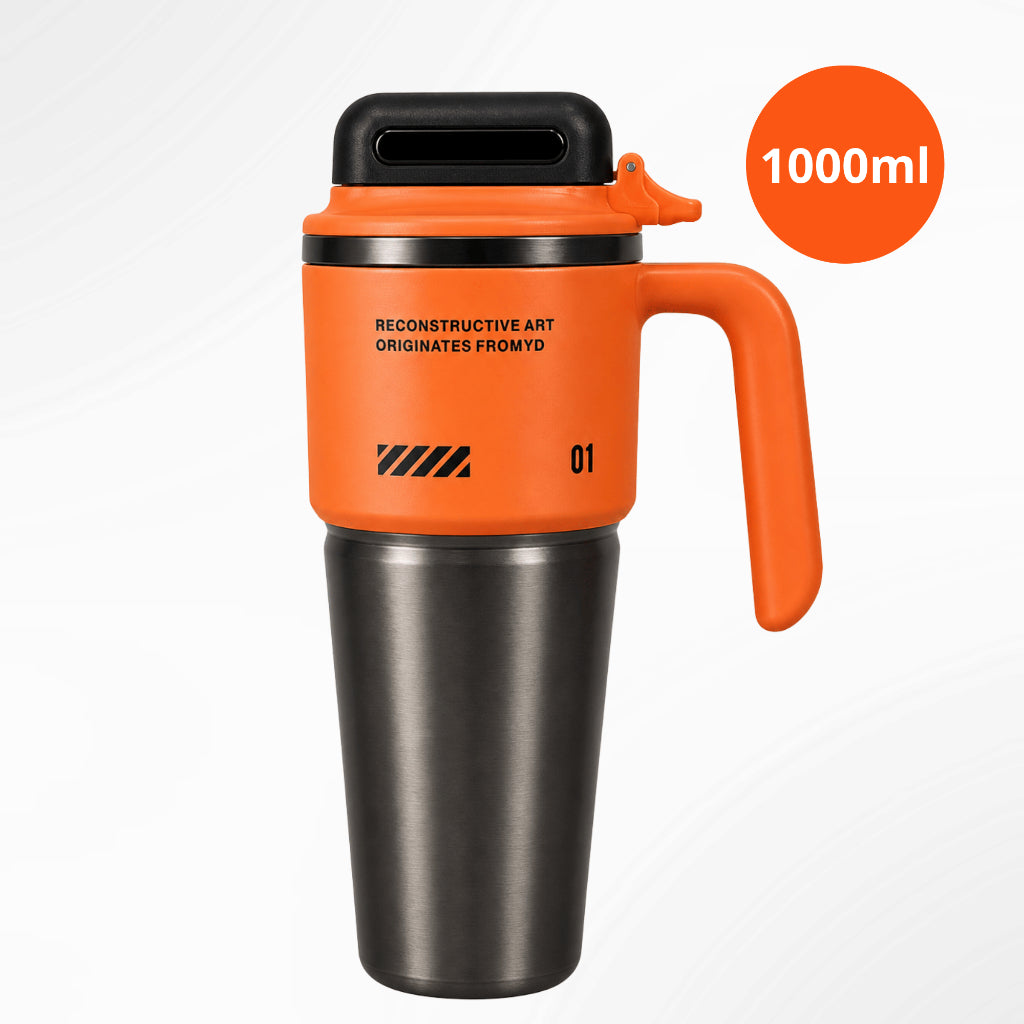 Garrafa Térmica Inox com Canudo 1L | Cafelle