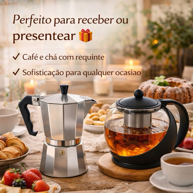 Kit Chaleira + Cafeteira Italiana - detalhe 3
