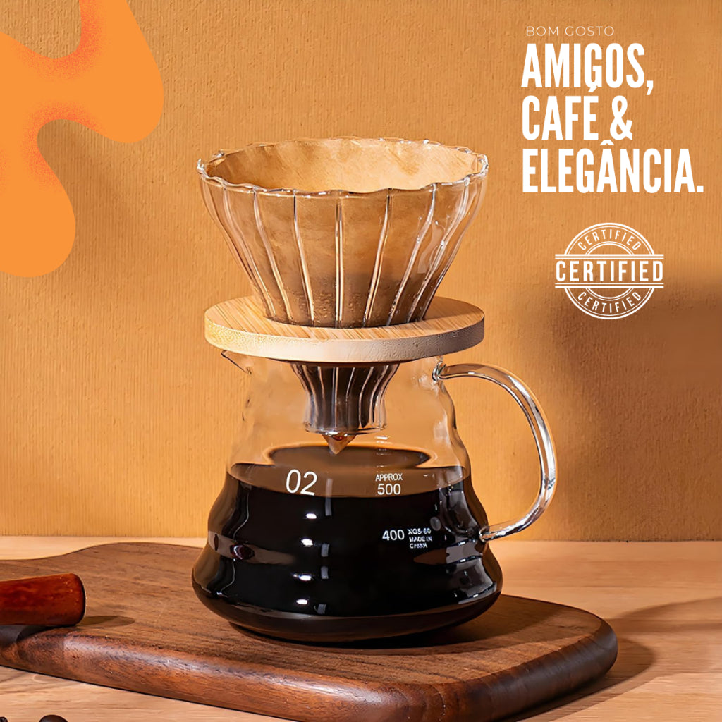 Cafeteira V60 com Jarra e Filtro 600ml | Cafelle