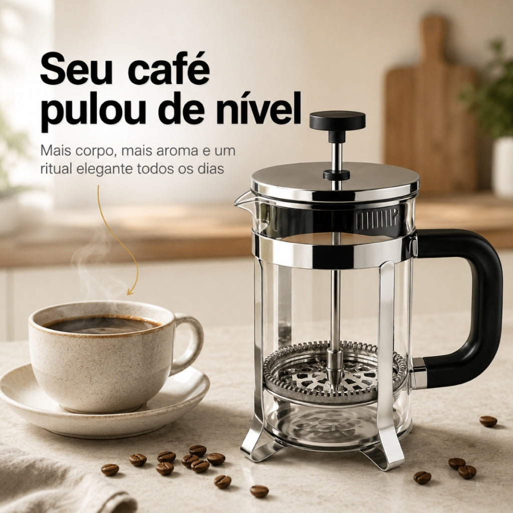 Prensa Francesa Premium Inox 350ml - detalhe 2