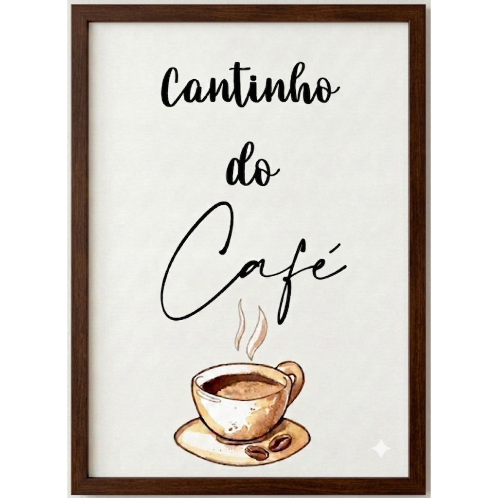 Quadro Decorativo Cantinho do Café | Cafelle