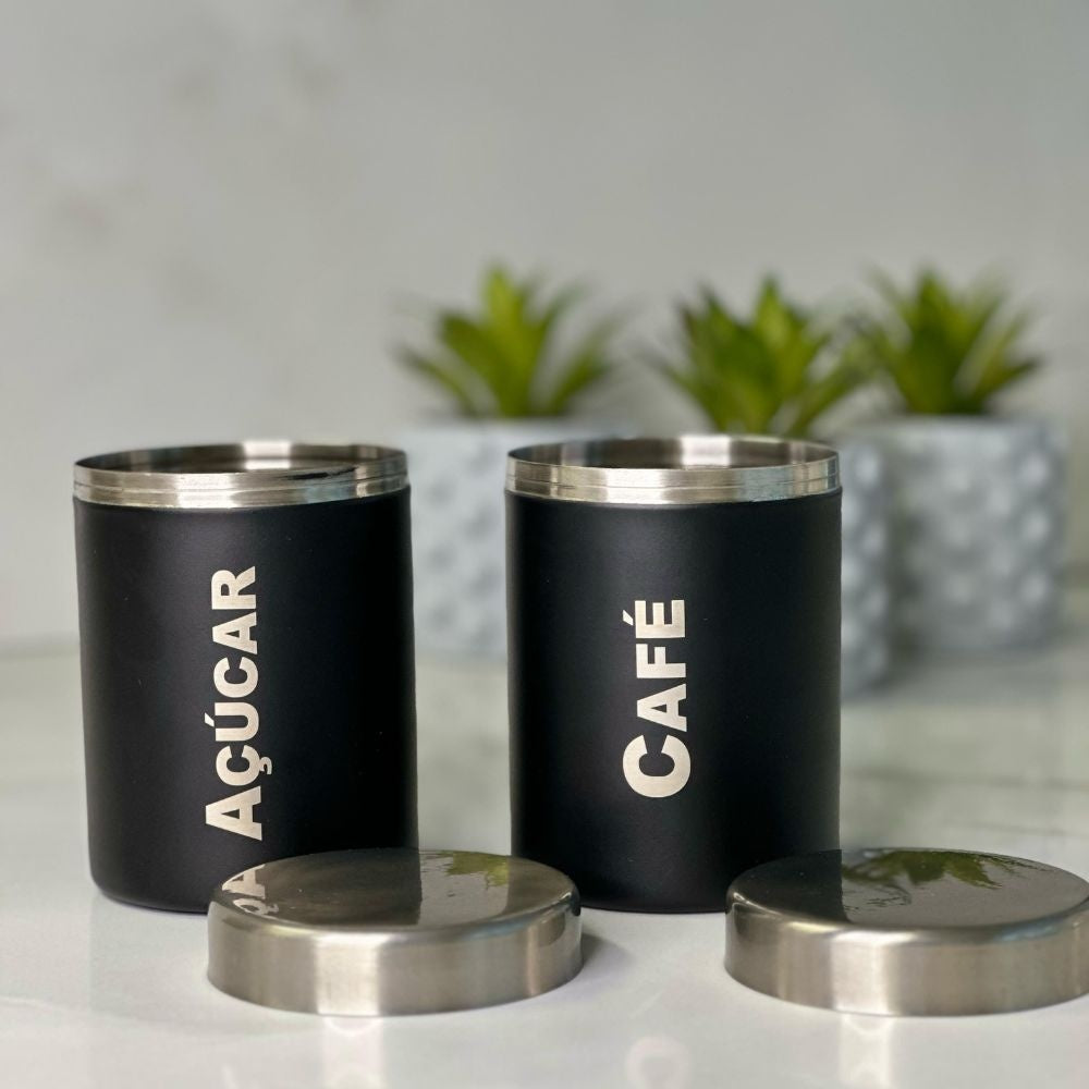 Kit Potes para Café e Açúcar 650ml | Cafelle