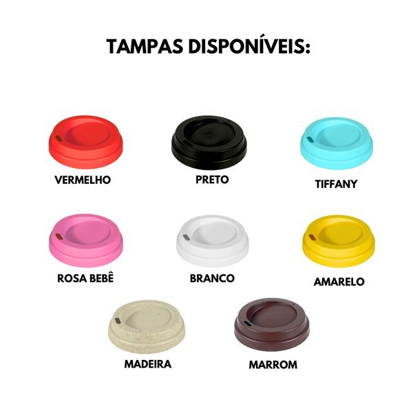 Kit 10 Copos Eco com Tampa 250ml - detalhe 2
