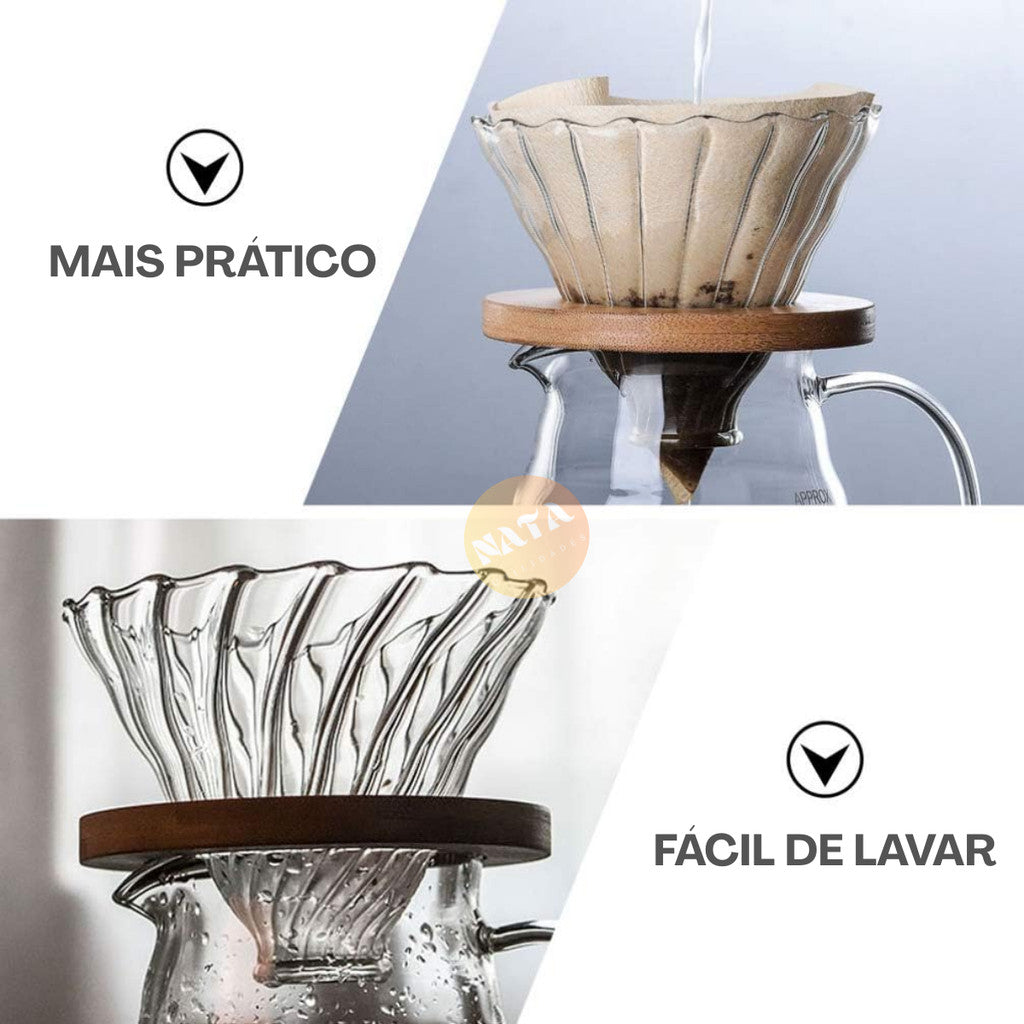Cafeteira V60 com Jarra e Filtro 600ml - detalhe 3
