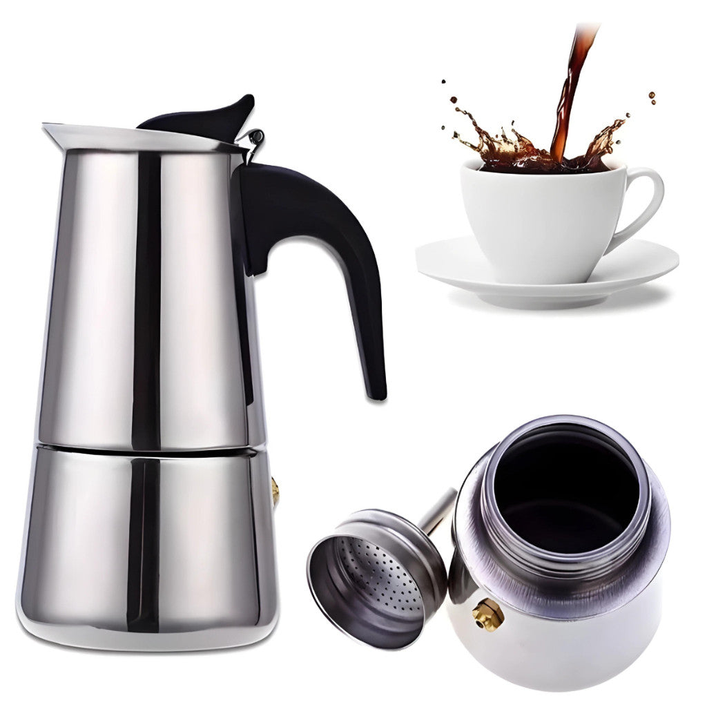 Cafeteira Italiana Moka em Inox - detalhe 3