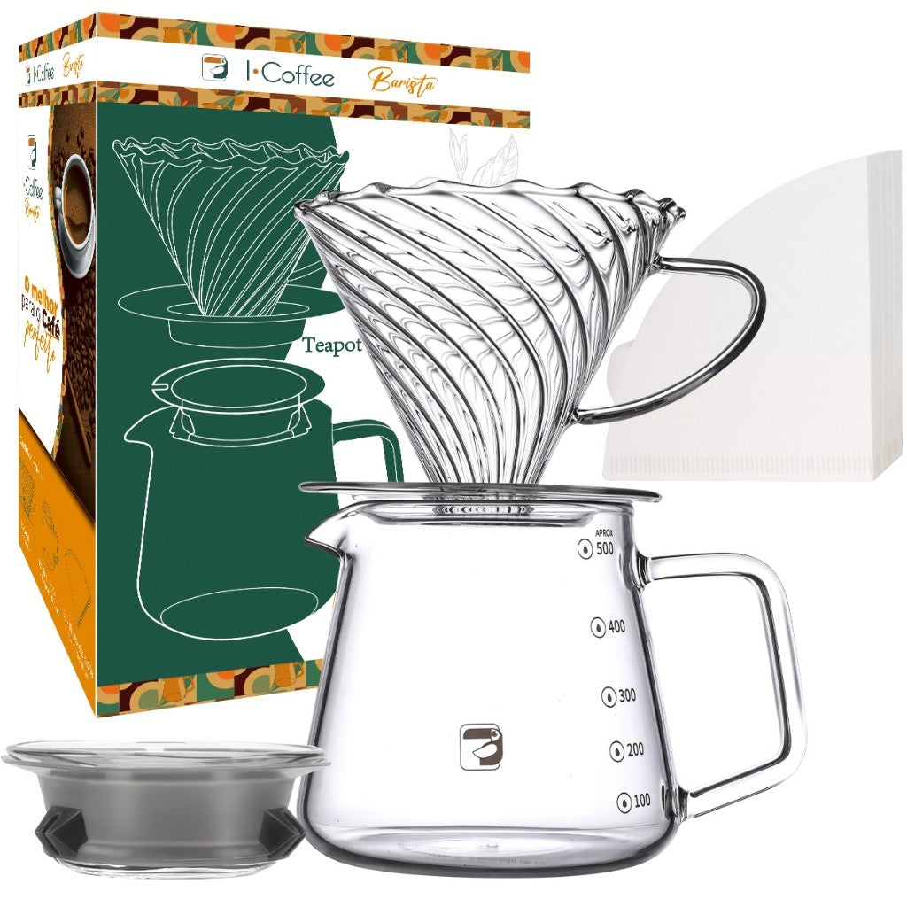 Kit Cafeteira Manual V60 com 50 Filtros | Cafelle